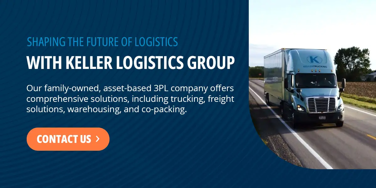 A call to action encouraging readers to contact Keller Logistics Group.