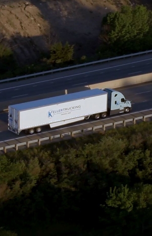 Keller Trucking truck driving on highway