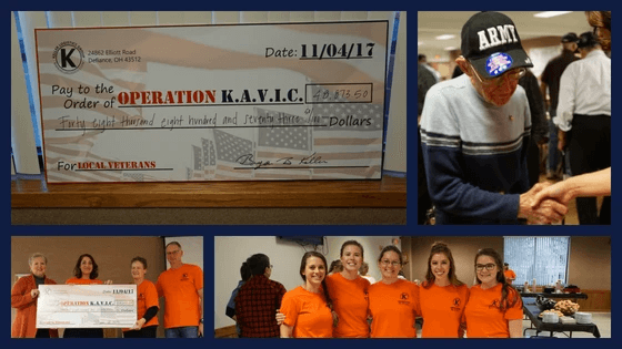 Collage of photos for Operation KAVIC with pictures of Keller Logistics team and check