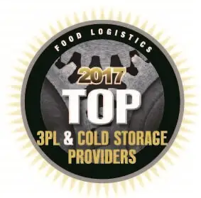 2017 Top 3PL & Cold Storage Providers badge