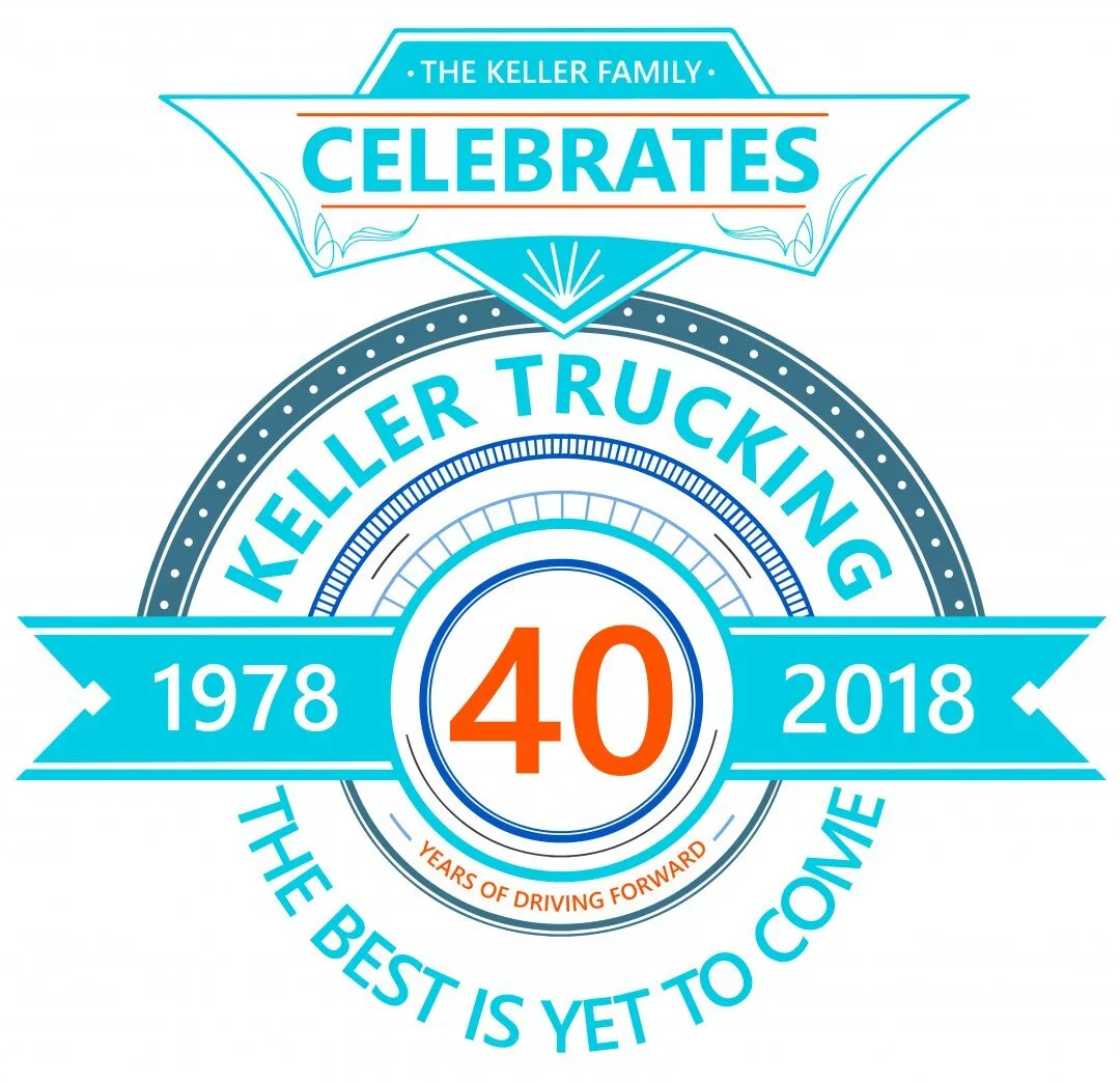 Keller Trucking celebrates 40th anniversary logo