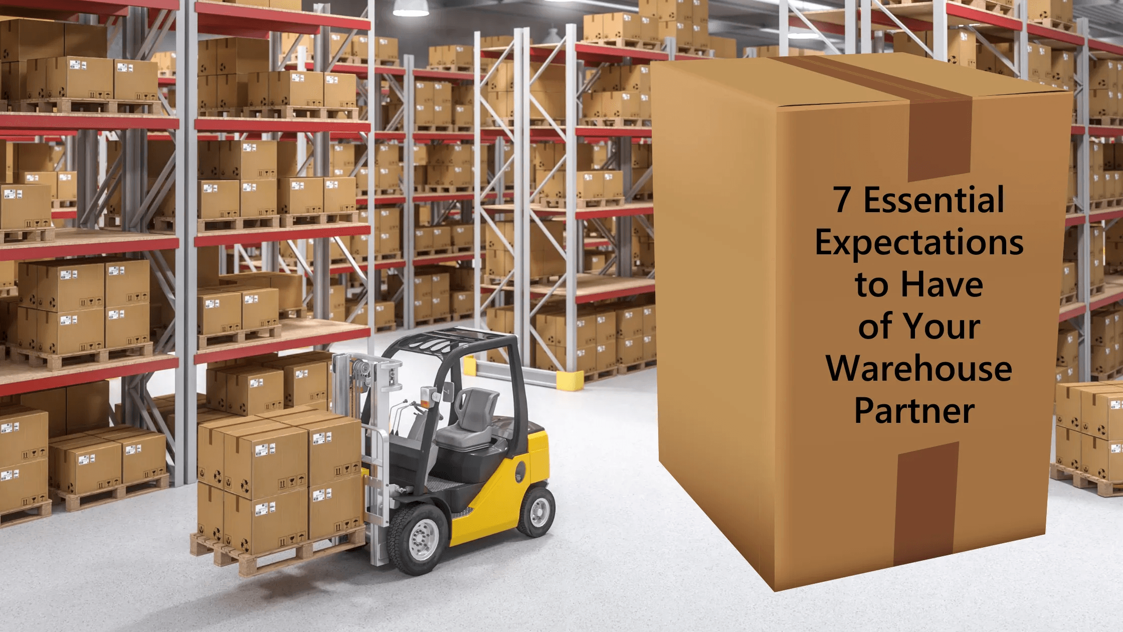 7 essential expectations to have of your warehouse center text on a box within a warehouse facility