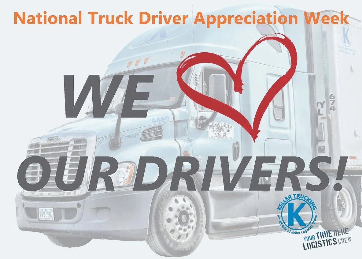 national truck driver appreciation week postcard