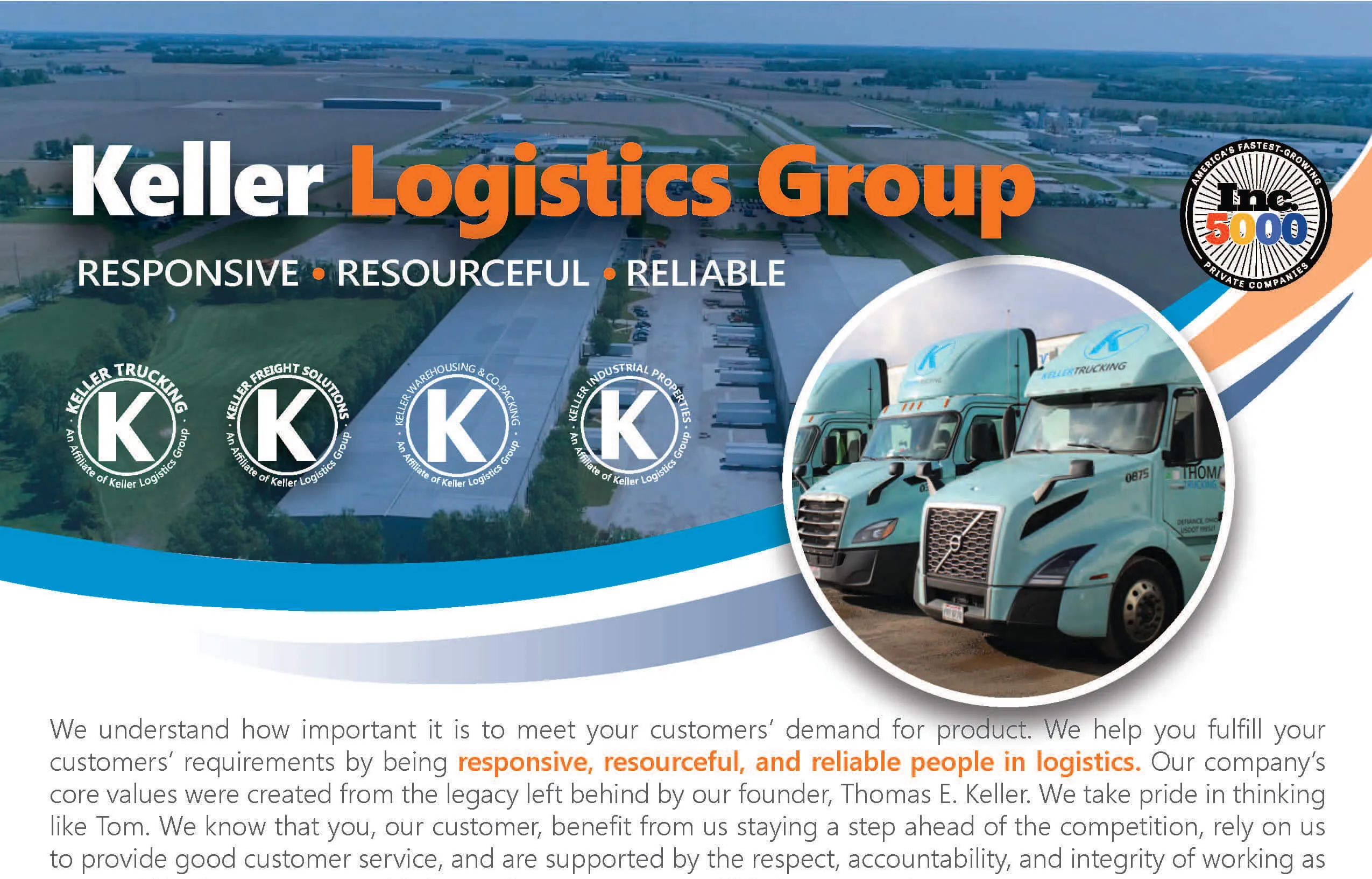 Keller Logistics Group overview flyer preview