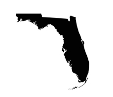 Shape of Florida from a map