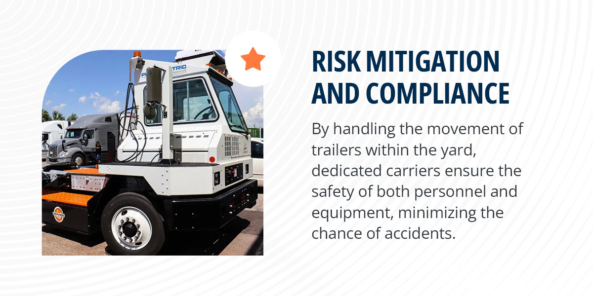 Explanation of risk mitigation dedicated trucking provides.